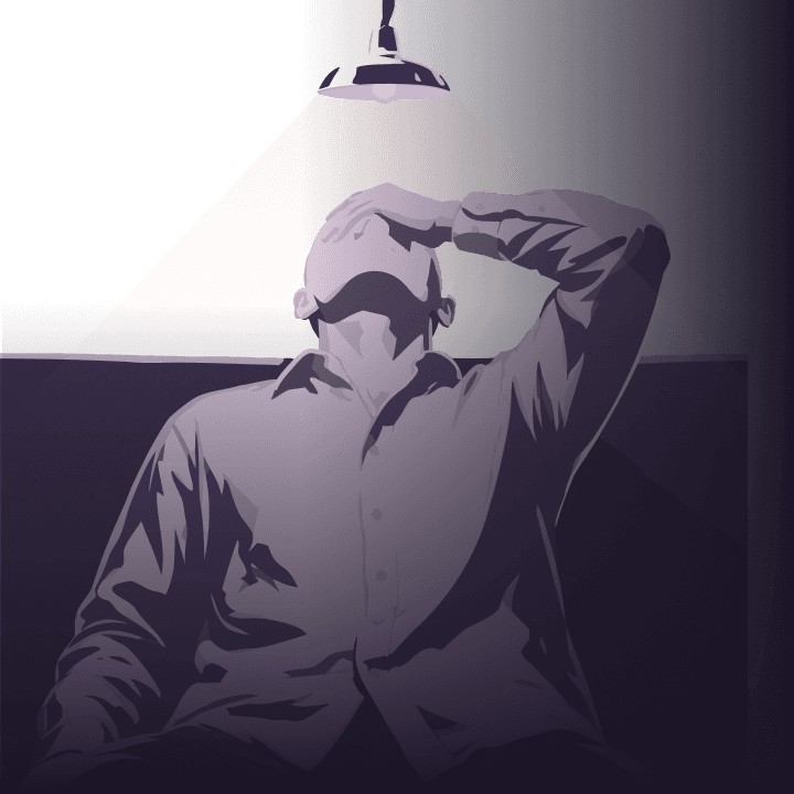 Suicidal thoughts illustration active state